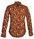 70er Retro Wavyline Hemd choco / orange 090