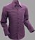 70er Retro Herren Hemd Aubergine