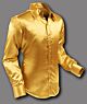 70er Jahre Retro Herren Hemd Satin gold