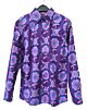 70er Flower Power Retro Paisley Hemd