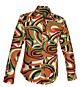 70er Flower Power Retro Paisley Hemd