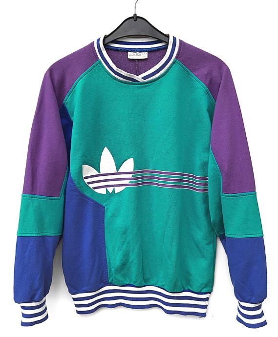 Discurso tira desinfectante MEGA 80er Vintage Adidas Sweater -M- S428 - retro-star.de