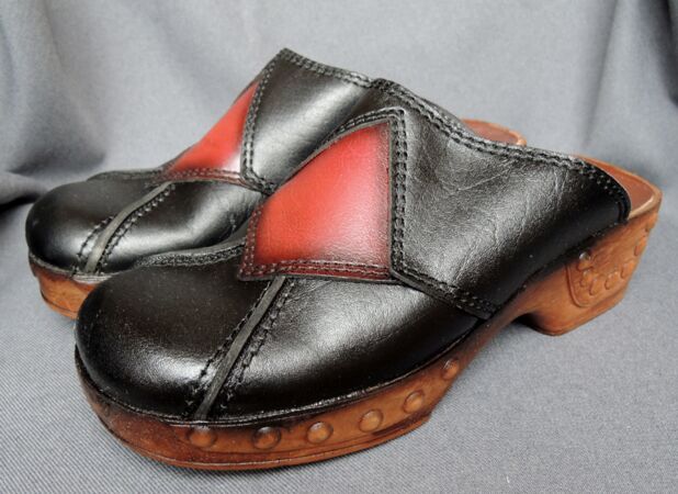 70er Jahre Damen Clogs Schuhe Neu Sch1 Retro Star De